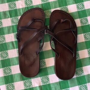 Brown Leather Women's Sandals